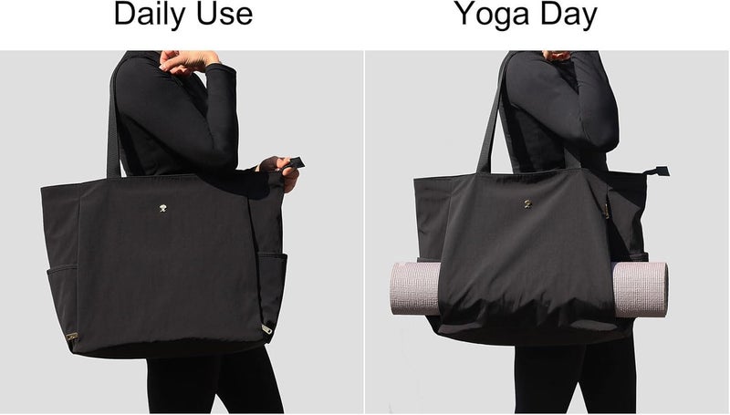 ESVAN Yoga Mat Bag Yoga Tote Carrier Shoulder Bag Carryall Tote for Office,Yoga,Pilates,Travel,Beach and Gym - Image 5